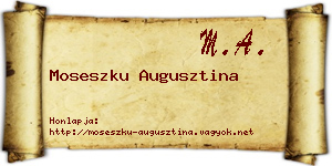 Moseszku Augusztina névjegykártya